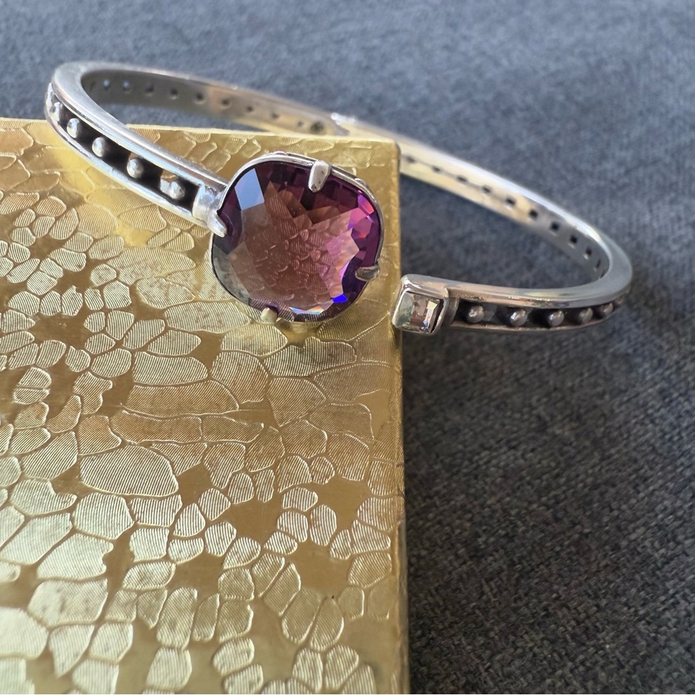 Brighton Amethyst Crystal Silver Bracelet